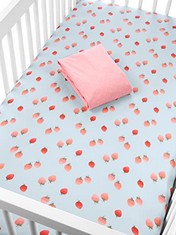 22 X SIMPLE JOYS BY CARTER'S BABY 2-PACK COTTON CRIB SHEETS INFANT AND TODDLER COSTUMES, STRAWBERRY/DOTS, ONE SIZE (PACK OF 2).