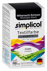 40 X SIMPLICOL EXPERT FABRIC PAINT FOR WASHING MACHINE OR MANUAL COLOURING: TIE DYE, RECOLOUR, AND RESTORE YOUR FABRICS AND CLOTHES - MIDNIGHT BLACK (PACK OF 1).