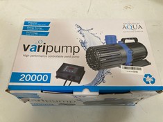 VARIPUMP HIGH PERFORMANCE CONTROLLABLE POND PUMP.