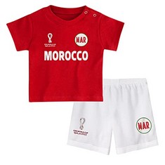 QTY OF ITEMS TO INCLUDE ASSORTED CLOTHING TO INCLUDE MOROCCO, OFFICIAL FIFA 2022 TEE & SHORT SET HOME COUNTRY TEE & SHORTS SET, UNISEX KIDS MEDIUM, AGE 3, ADIDAS UNISEX KIDS COLD.RDY XCITY REFLECTIVE