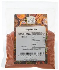 100 X OLD INDIA PAPRIKA HOT 100G.