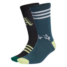 33 X ADIDAS UNISEX KIDS BRAND LOVE CREW SOCKS 3 PAIRS, COLLEGIATE GREEN/BLACK/ARCTIC NIGHT, 0-1 YEARS.