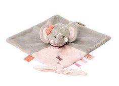 18 X NATTOU CUDDLY TOY/CLOTH, ADELE THE ELEPHANT, COMPANION FROM BIRTH, 27 X 27 CM, GREY/PINK, 424165.