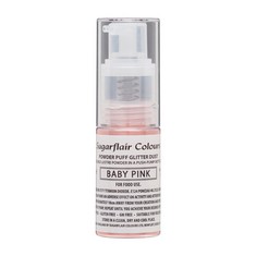 42 X SUGARFLAIR BABY PINK EDIBLE GLITTER DUST SPRAY (NON-AEROSOL) - ADD A SHIMMERING SPARKLE TO CAKES, CUPCAKES, CHOCOLATE, BAKING, DESSERTS, ICE CREAM, DRINKS, COCKTAILS AND MORE - 10G.