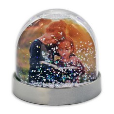 34 X METALLIC SNOW DOME BASE (GREY PLASTIC).