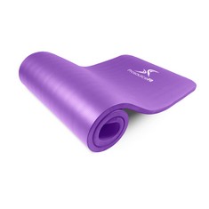 2 X PROSOURCEFIT EXTRA THICK YOGA AND PILATES MAT ½” (13MM) OR 1" (25MM), 71-INCH LONG HIGH DENSITY EXERCISE MAT WITH COMFORT FOAM AND CARRYING STRAP, GREY.