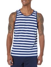 QTY OF ITEMS TO INCLUDE 40X ASSORTED CLOTHING TO INCLUDE AMAZON ESSENTIALS MEN'S REGULAR-FIT VEST - DISCONTINUED COLOURS, BLUE/WHITE, M, ECUPPER WOMENS ONE PIECE SWIMSUIT PLUS SIZE SWIMWEAR FLORAL PR