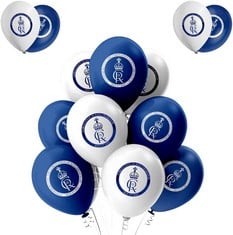 25 X 40PCS BALLOONS NAVY BLUE AND WHITE 12" LATEX NEW KING CHARLES III BRITISH MONARCH CORONATION CELEBRATION GREAT BRITAIN ROYAL BRITISH STREET PARTY DECORATIONS.