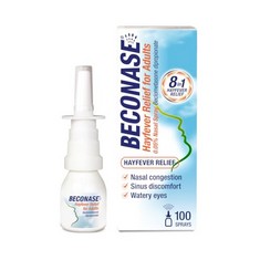 QTY OF ITEMS TO INCLUDE APPROX 40X ASSORTED HEALTH ITEMS TO INCLUDE BECONASE HAYFEVER RELIEF NASAL SPRAY - 8 IN 1 EFFECTIVE RELIEF FOR ALLERGY SYMPTOMS - NON-DROWSY - 100 SPRAYS,1 COUNT (PACK OF 1) (