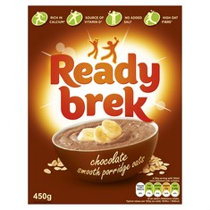 18 X READY BREK CHOCOLATE FLAVOURED PORRIDGE FOR CHILDREN, 450G.