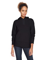 QTY OF ITEMS TO INCLUDE X35 ASSORTED CLOTHING TO INCLUDE AMAZON ESSENTIALS WOMEN'S FLEECE PULLOVER HOODIE (AVAILABLE IN PLUS SIZE), BLACK, M, AMAZON ESSENTIALS WOMEN'S FLEECE PULLOVER HOODIE (AVAILAB