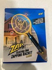 QTY OF ITEMS TO INCLUDE ASSORTED ITEMS TO INCLUDE ZAP IT ELECTRIC BUG ZAPPING RACKET, BABYMOOV COSYMORPHO SMOKEY BABY TRAVEL REDUCER.