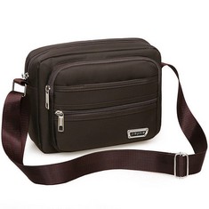 10 X BDLDCE UNISEX'S MEN'S SHOULDER BAG, BROWN, 9 INCH.