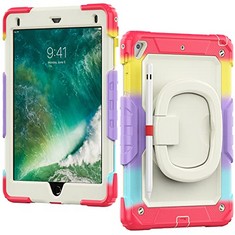 QTY OF ITEMS TO INCLUDE APPROX 55X PHONE/TABLET ACCESSORIES TO INCLUDE SILICONE CASE FOR IPAD 6TH GENERATION, COMPATIBLE WITH IPAD PRO 9.7, IPAD AIR 2, TRIPLE PROTECTION SILICONE CASE WITH STAND/GRIP