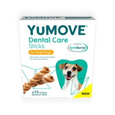 23 X LINTBELLS YUMOVE DENTAL CARE | DENTAL STICKS FOR SMALL DOGS | 14 PACK | TASTY CHEWS WITH NATURAL INGREDIENTS WHICH TARGET PLAQUE & FRESHEN BREATH,WHITE.