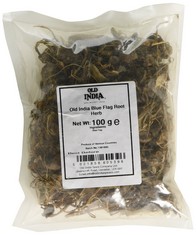 35 X OLD INDIA BLUE FLAG ROOT HERB 100 G.