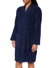 20 X IRIS & LILLY WOMEN'S SHORT TERRY TOWELLING DRESSING GOWN, BLUE, 10.