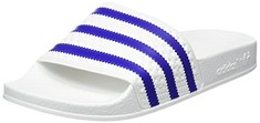 ADIDAS WOMEN'S ADILETTE W SLIPPERS, FTWR WHITE/LUCID BLUE/FTWR WHITE, 5 UK.