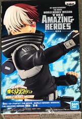 4 X BANPRESTO MY HERO ACADEMIA - SHOTO TODOROKI - AMAZING HEROES WHM 17CM.