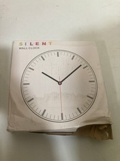 X30 ASSORTED ITEMS TO INCLUDE SILENT WALL CLOCK.