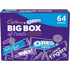 10 X CADBURY & OREO 64 BIG BOX OF TREATS, ASSORTED CHOCOLATES, 1790 G.