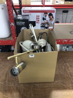 BOX OF ASSORTED ITEMS INC CEILING LIGHTS