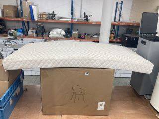 ALISHA PAIR OF BOUCLE DINING CHAIRS CREAM/ BLACK AND A COT MATTRESS