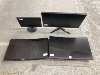 4 X MONITORS INC AOC 27" CURVED MONITOR (SMASHED, SALVAGE, SPARES)