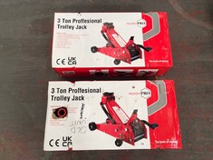 2 X MASTER PRO 3 TON TROLLEY JACK