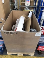 PALLET OF ASSORTED ITEMS TO INCLUDE MASTER PRO 20" HIGH VELOCITY 3 SPEED FLOOR FAN