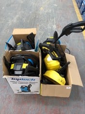 4 X ASSORTED PRESSURE WASHERS TO INCLUDE TOPTECH 105BAR PRESSURE WASHER WITH 1400WATT MOTOR