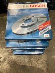 4 X ASSORTED BOSCH BRAKE DISCS TO INCLUDE FRONT DISC VENTED 104 22 1317