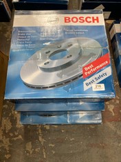 3 X ASSORTED BOSCH BRAKE DISCS TO INCLUDE FRONT DISC VENTED 104 22 1317