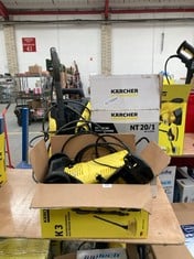 3 X ASSORTED KARCHER ITEMS TO INCLUDE WET & DRY VACUUM CLEANER NT 20/1