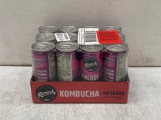 9 X REMEDY KOMBUCHA ENERGY DRINKS 12X250ML BBE-30/08/24 (COLLECTION ONLY)