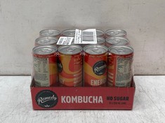 9 X REMEDY KOMBUCHA ENERGY DRINKS 12X250ML BBE-30/08/24 (COLLECTION ONLY)