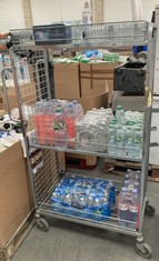 CAGE OF ASSORTED WATER TO INCLUDE VOLVIC NATURAL MINERAL WATER 24 X 500ML - BBE: 11/2025 (COLLECTION ONLY)