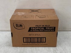 APPROX 13 X DOLE FRUIT IN JELLY TROPICAL FRUIT IN TROPICAL FRUIT FLAVOUR JELLY - 20 X 123G - BBE: 08/2024