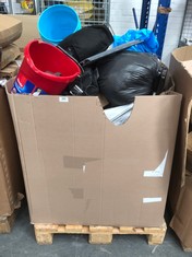 PALLET OF ASSORTED ITEMS TO INCLUDE VILEDA MOP BUCKET IN RED