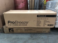 3 X ASSORTED ITEMS TO INCLUDE PROBREEZE 3 IN 1 TOWER AIR COOLER