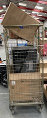 CAGE OF ASSORTED ITEMS TO INCLUDE OIL FILLED RADIATOR WITH TIMER (CAGE NOT INCLUDED)