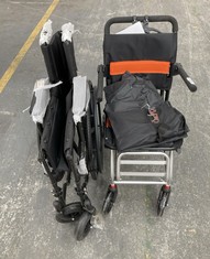 PEPE SELF-PROPELLED WHEELCHAIR IN BLACK TO INCLUDE TRAVEL WHEECHAIR