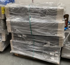 PALLET OF ASSORTED BED BASES / PARTS TO INCLUDE APPROX 135CM BED BASE IN MEDIUM GREY VELVET (PART)