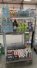 CAGE OF ASSORTED LIQUIDS TO INCLUDE ROBINSONS SUMMER FRUITS DOUBLE STRENGTH SQUASH 1.75L - BBE: 05/2024 (COLLECTION ONLY)