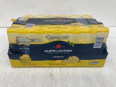 3 X SANPELLEGRINO SPARKLING LEMON 24X33CL BBE-09/24 (COLLECTION ONLY)