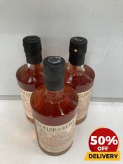 3 X BOTTLES OF HOUSE OF ELRICK BARRELMANS SPICED RUM 70CL