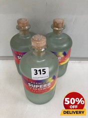 3 X BOTTLES OF PREMIUM SUPERB VODKA WITH LEMON FLAVOUR 70CL