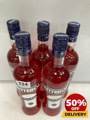 5 X BOTTLES OF BITTEROL APERITIVO RICETTA ITALIANA 70CL