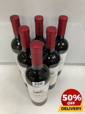 6 X BOTTLES OF ANDEAN VINEYARDS 2022 MALBEC DRY RED WINE 75CL