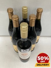 6 X BOTTLES OF ASSORTED RED WINE TO INCLUDE SOL DE CHILE ESTATE BOTTLED RESERVA 2020 MERLOT DRY RED WINE 75CL